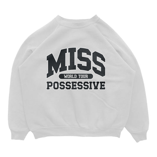 Miss Possessive Crewneck Sweatshirt - White