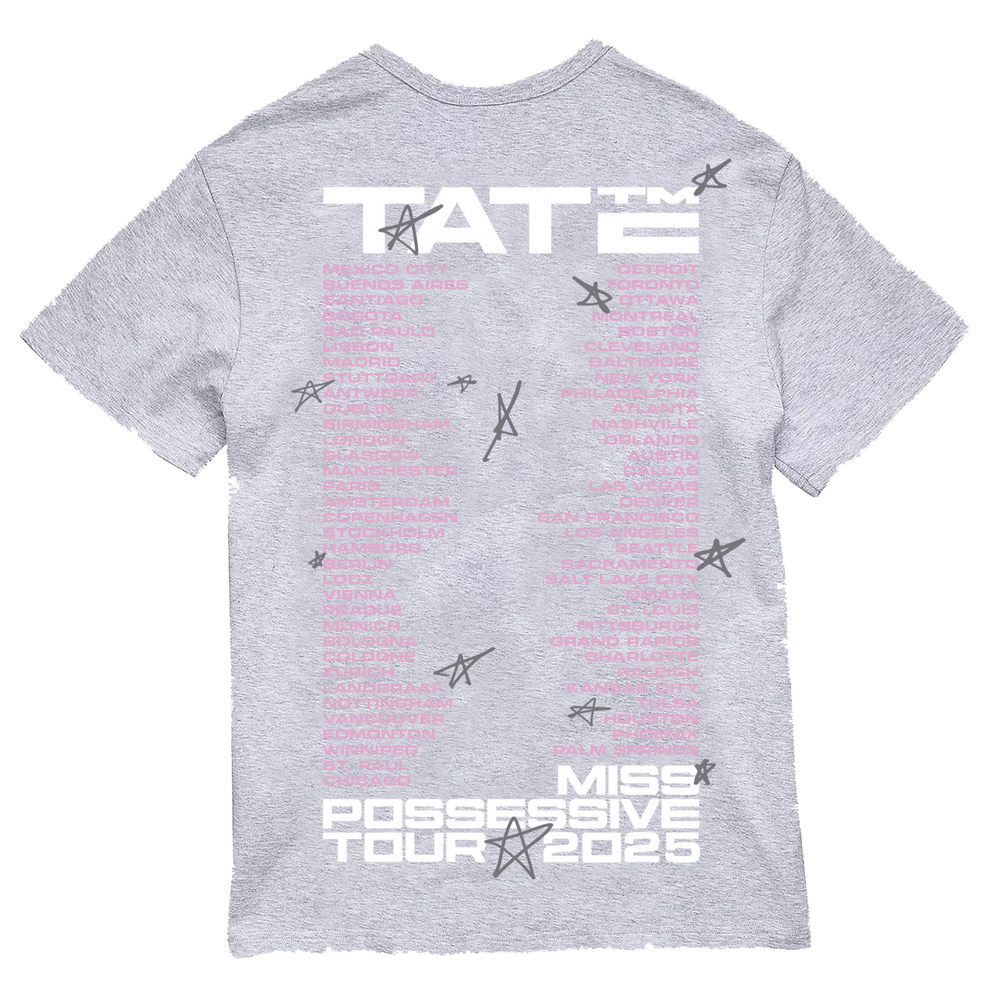 Miss Possessive World Tour Photo Tee - Grey