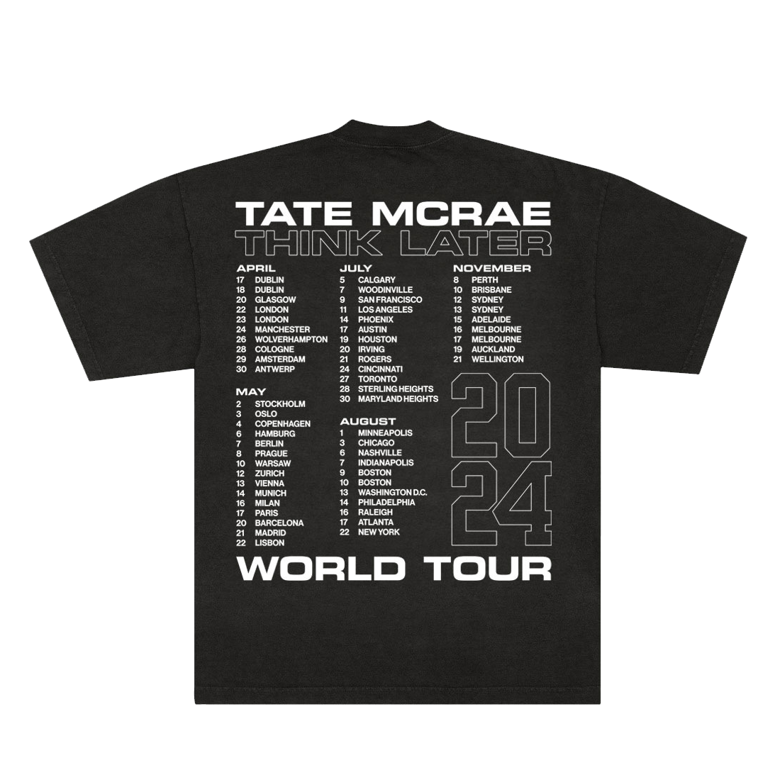 THINK LATER World Tour Tee