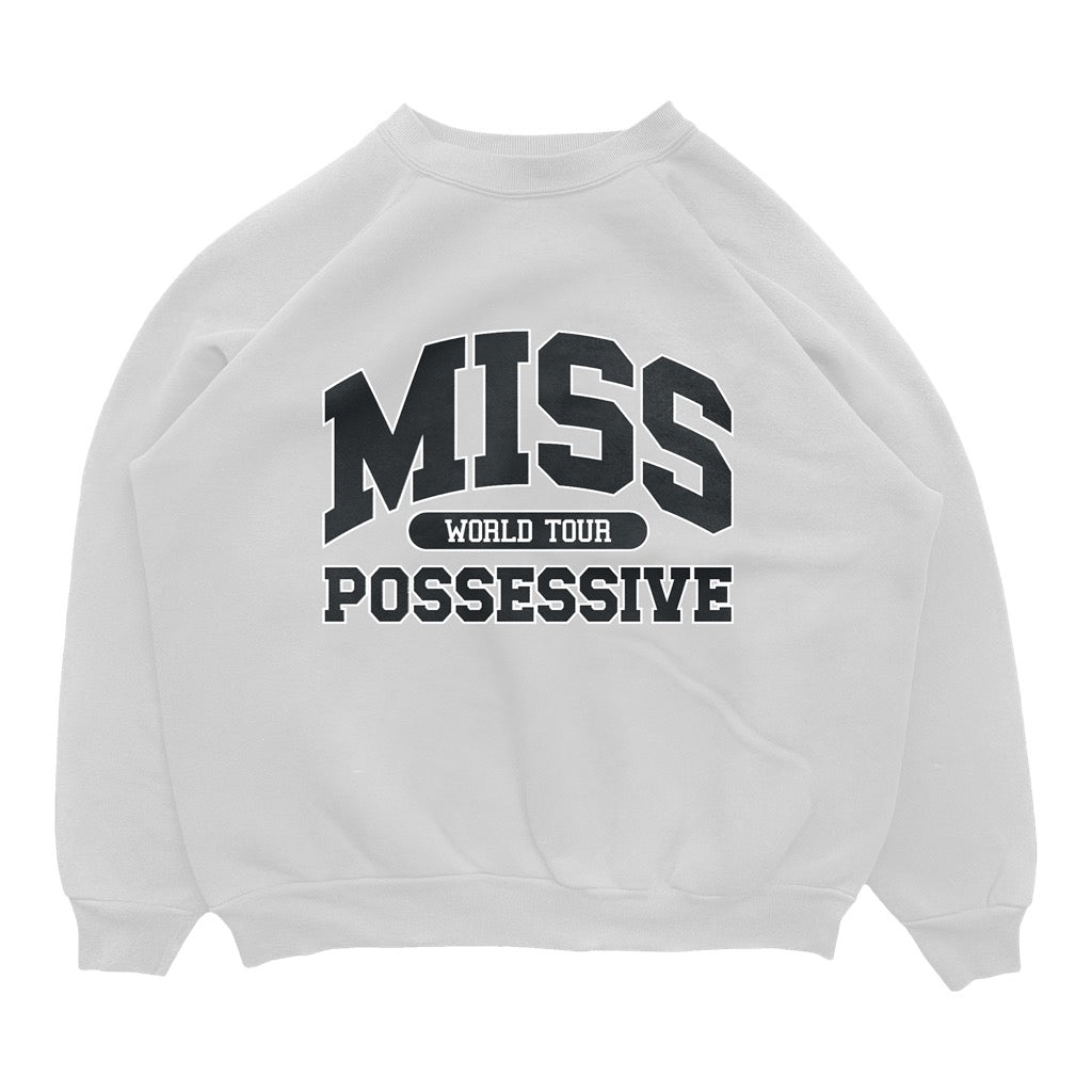 Miss Possessive Crewneck Sweatshirt - White